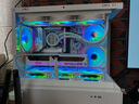爱国者星璨岚海景房机箱电脑台式机电竞游戏支持360水冷鱼缸纯白色无立柱MATX全侧透 白+极光风扇1正5反+SX360数显 实拍图