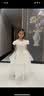 安妮优儿儿童礼服轻奢高端女童主持人生日公主裙花童钢琴演出服 白色  130 实拍图