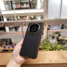 言臣适配华为mate60pro手机壳全包镜头防摔华为mate60pro+手机壳超薄散热真皮mate60商务风男女保护套 【优雅黑】头层牛皮*裸机手感*奢华高端 华为 Mate 60 Pro / Pro 实拍图
