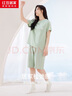 红豆居家睡衣女夏季纯棉运动云感女士家居服套装若草色175/96A 实拍图