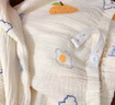 柔曼绮月子服夏季薄款纯棉纱布产后哺乳睡衣女春秋孕妇喂奶家居服套装 DSY-609 L(建议110-130斤) 实拍图
