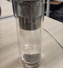 米家玻璃杯 双层带茶隔水杯 耐高温泡茶杯  加厚透明杯子400mL 珍珠白 实拍图