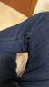 真维斯（Jeanswest）王一博代言牛仔裤男春秋季新款舒适修身直筒高端潮牌休闲长裤子男 深蓝【夏款】 34 码(2尺7) 实拍图