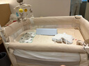 酷豆丁智能婴儿床多功能拼接大床可移动折叠幼儿新生床尿布台围栏儿童床 奶油风【智能旗舰款PLUS】 实拍图