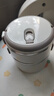 【带饭必备】饭盒带盖上班族保温密封饭盒不锈钢大容量学生便当盒 乳白色2层 实拍图