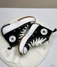 匡威（Converse）官方 Run Star Hike高帮帆布流星厚底鞋黑色166800C 166800C/黑色 38 实拍图