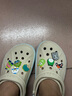 卡骆驰crocs洞洞鞋贝雅卡骆班轻便耐磨一脚蹬休闲鞋|205089 冬日白/彩色-1LI 40 (250mm) 实拍图
