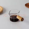 玻璃小奶盅带刻度带木手柄奶杯木柄奶盅司浓缩咖啡萃取量杯咖啡杯 实拍图