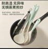 拜格（BAYCO）拜格 硅胶厨具套装6件套 锅铲汤勺漏勺饭勺食品夹奶白绿 BC5573 实拍图