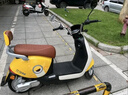 立马电动摩托车MINI 80公里长续航1200W电机60V20Ah铅酸电池外卖家用舒适出行电动车 柠檬密黄 实拍图