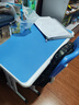 晶霄儿童学习桌椅套装作业课桌子小孩书桌写字桌学校小学生家用可升降 【旗舰款】 双柱课桌+椅 天空蓝 实拍图