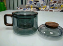 全度高硼硅耐高温办公杯茶杯烟灰色杯子简约带过滤茶水分离玻璃杯迷你 祥云墩墩杯烟灰色 200ml 1只 实拍图