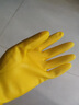 巧姨橡胶手套劳保工作耐磨耐用胶皮防水洗衣服洗碗女厨房家用 黄色加厚3双装 M(中码) 实拍图