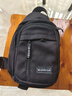 回力斜挎包男大容量简约旅行小背包单肩包斜肩包休闲通勤运动骑行胸包 黑色【升级款】 实拍图