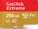闪迪（SanDisk）256GB TF(MicroSD)内存卡 4K极速金卡A2 V30 U3行车记录仪 运动相机无人机 监控存储卡 读190MB/s 实拍图
