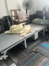 竹思乐折叠床单人床豪华硬板加厚四折床午休床行军床简易床办公室午睡床 侧边带轮棉麻款70*190 实拍图