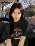 MJ STYLE纯棉短袖T恤男女2025年夏季宽松休闲百搭美式复古风辣妹半袖上衣 实拍图