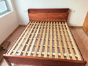 小木窝（XIAOMUWO）实木床现代中式实木床双人床经济型单人床软靠背简约木床主卧床 床+椰棕弹簧床垫（排骨架床板） 1800*2000实木靠背（胡桃色） 实拍图