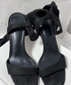 CHARLES&KEITH一字带缎面蝴蝶结绑带高跟凉鞋子女鞋生日礼物CK1-61720177 BLACK TEXTURED黑色纹理 38 实拍图
