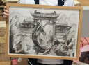 空色画框相框空框原木色4k摆台字画书法画框装裱四开开8开拼图外框架挂墙定制diy 实拍图