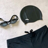 安踏（ANTA）泳裤男士泳镜泳帽游泳裤三件套男温泉旅行速干泳衣时尚游泳装备男 实拍图