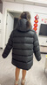 保姆鹅  儿童羽绒服宝宝中长款护脸加厚鸭绒外套防风保暖童装冬装 炭黑 150 实拍图