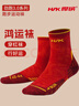 悍将（HNK）专业跑步袜子男女马拉松跑步袜子毛巾底压缩袜吸湿透气速干运动袜 3.0暮山紫-单双装 M(39-41) 实拍图