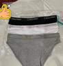 Calvin Klein内衣女士三条装经典提花腰边ck舒适棉质微弹性感比基尼三角内裤女 MPI-太空黑/椰青灰/月光白 3条 M 尺码偏大，建议拍小一码 实拍图