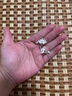 中国黄金（CHINA GOLD）足银耳钩女款花朵耳环两世欢莲花耳坠饰品情人节礼物送女友爱人 【今/次日达】两世欢莲花耳钩 实拍图
