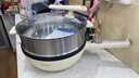 美的（Midea）电炒锅 电热锅 电蒸锅 电煮锅 电火锅 家用多功能锅5.5L煎炒一体 烤肉电热锅 HCG3214 配蒸笼木铲 实拍图