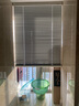 贵品免打孔百叶窗帘办公室卧室浴室厨房卫生间铝合金电动遮阳遮光帘 23丝3.5cm高光珍珠白GPL221 实拍图