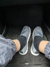 卡帝乐鳄鱼（CARTELO）男鞋秋冬季韩版帆布鞋男透气百搭一脚蹬懒人休闲鞋男 灰色 44码 实拍图