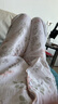 ROVO纯棉孕妇夏季月子服睡衣产后哺乳100%纯棉开衫套装喂奶专用居家服 蝴蝶结兔 M（适合于95-120斤） 实拍图
