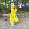 牧萌儿童雨衣带书包位男童女童女孩加长全身学生雨披 黄色恐龙 XL 实拍图