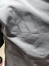 阿迪达斯 （adidas）t恤男夏季运动透气轻薄宽松棉短袖 深灰/浅灰 L  实拍图