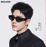 MOLSION陌森潮流太阳镜女2025明星同款大框墨镜男方框偏光MS3129&MS3128 MS3129C20琥珀框+灰色片 偏光 实拍图