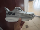 HOKA ONE ONE男款夏季克利夫顿 9跑步鞋CLIFTON 9轻量透气缓震 雾灰/黑色 44 实拍图