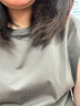 无印良品（MUJI）女式 天竺编织 法国袖T恤 短袖上衣女款内搭25年夏季女装BB2RKA5S 炭灰色 L （165/88A） 实拍图