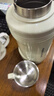摩飞电器（Morphyrichards）电热水壶 便携式烧水壶 家用户外旅行1L大容量双层304不锈钢保温防烫旅行电水壶电热水杯MR6061白 实拍图