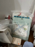 全棉时代婴儿口水巾儿童水洗纱布小毛巾洗脸礼盒4条装 粉蓝黄绿25×25cm 实拍图