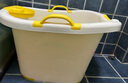 儿童泡澡桶宝宝婴幼儿洗澡桶沐浴桶小孩子可坐家用加厚大号浴盆 大号加厚感温黄色+花洒+转转乐 实拍图