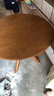南郡王 全实木餐桌椅组合3人4人6人北欧家用吃饭桌小户型圆桌餐桌915圆 茶色 1m 单桌餐桌 实拍图