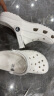 卡骆驰crocs洞洞鞋贝雅男鞋女鞋轻便耐磨一脚蹬拖鞋休闲鞋|10126 白-100 37 /38(230mm) 实拍图