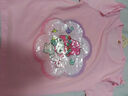 美乐蒂衣服女童夏季短袖T恤2025新款儿童变色亮片上衣小女孩半袖 粉色 120 实拍图