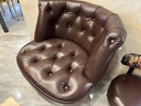 堂和聚（tangheju）沙发椅时尚真皮老虎椅休闲椅美式乡村单人小沙发小户型阳台 定制全头层牛皮/咖啡双色 单人位 实拍图