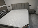 福瑟【现货闪发】实木床轻奢皮艺床简约婚床软包奶油风主卧双人大床 浅灰色+22cm乳胶弹簧垫+床头柜*2 1.8米*2米 实拍图