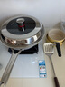 炊大皇（COOKER KING）钛尊纯钛32cm无涂层不粘炒锅不锈钢平底炒菜锅磁炉通用钛锅TZ32CG 实拍图