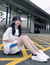 H8小白鞋2025新款百搭莆田鞋子情侣男女内增高厚底休闲运动板鞋 白色-黑皮尾（礼盒装） 37 女码 实拍图