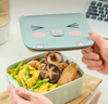 北鼎（Buydeem）陶瓷猪猪饭盒便携保鲜盒上班族学生带饭餐盒蒸锅烤箱适用浅衫绿 实拍图