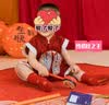 优奇婴儿衣服男宝宝夏季薄款无袖连体衣满月服喜庆男童周岁拍照礼服 实拍图